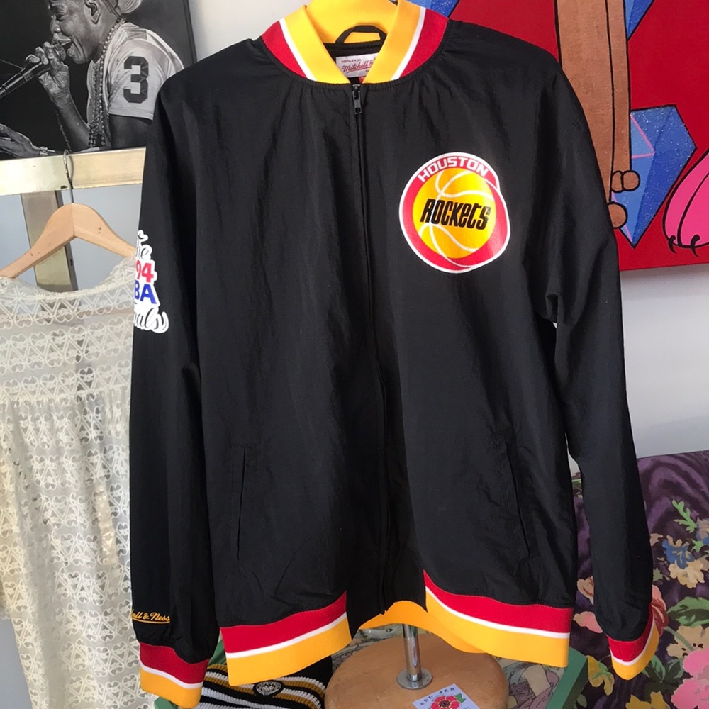 Houston Rockets Mitchell and Ness warm up jacket.